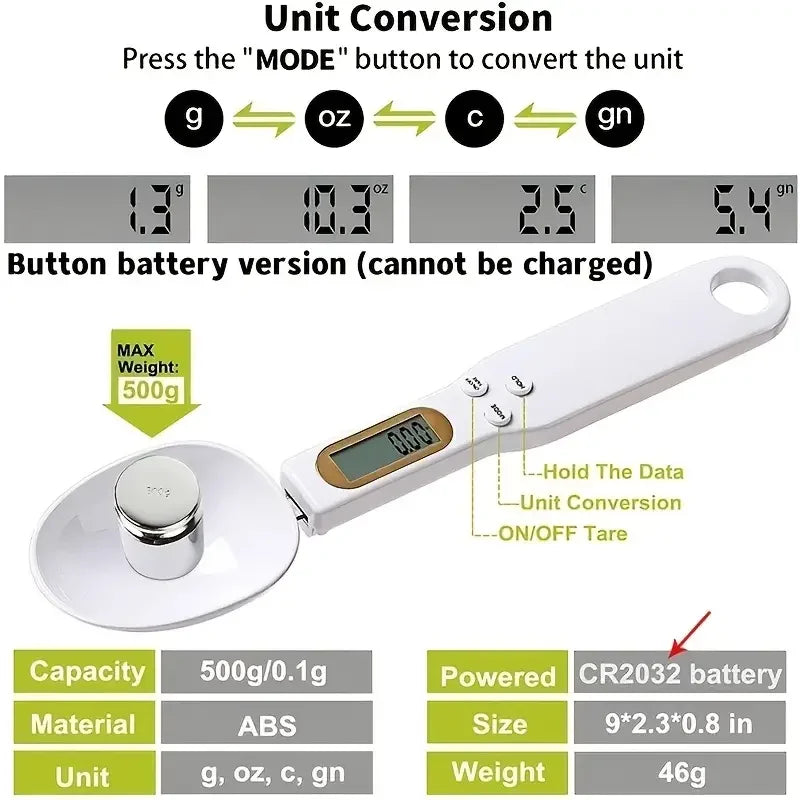 Mini cuillère balance de cuisine numérique électronique LCD